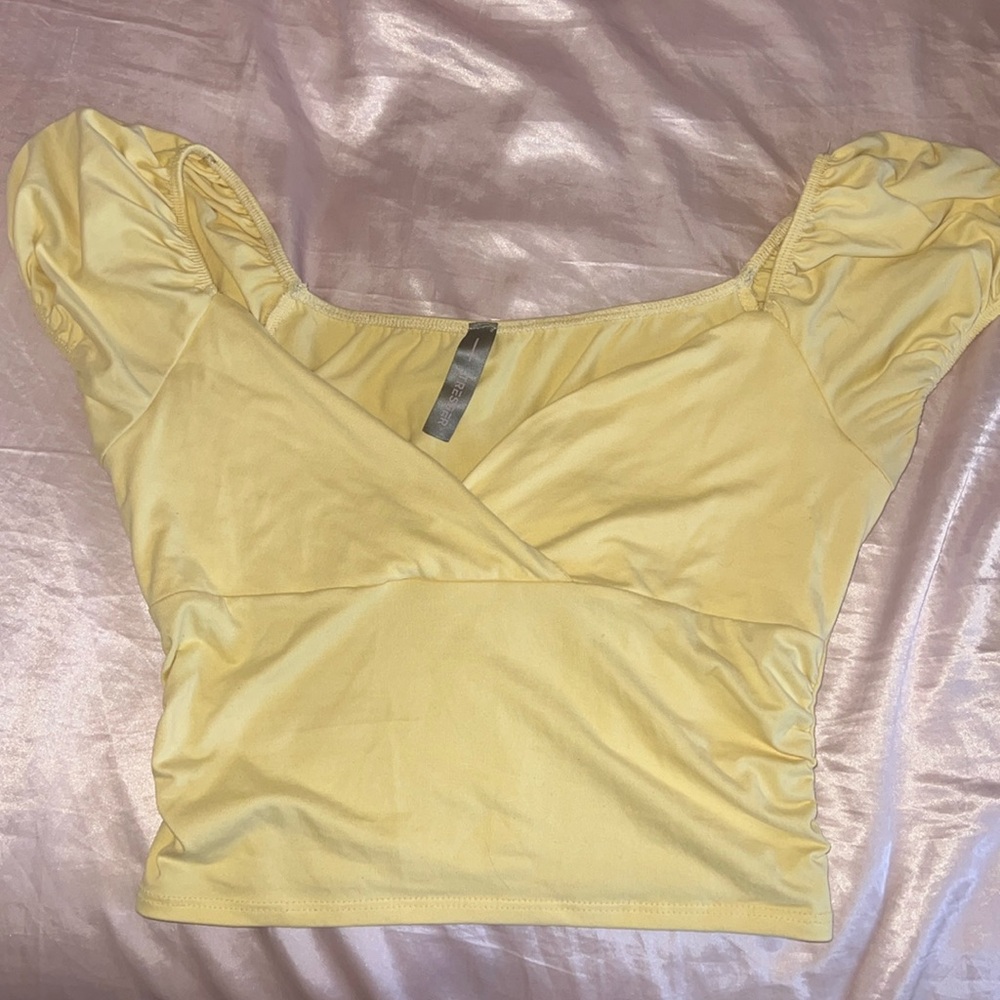 Yellow off the shoulder top